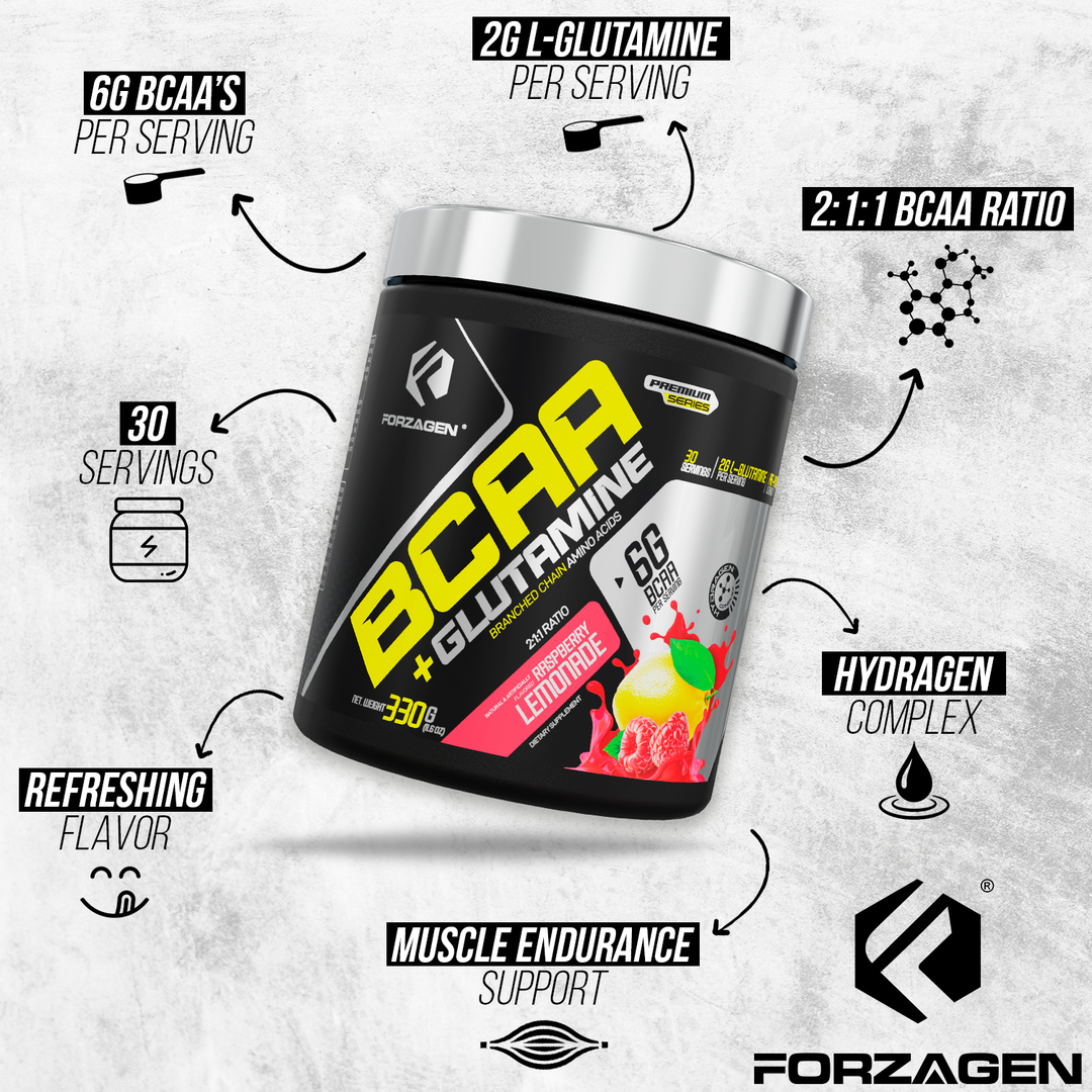 BCAA'S + Glutamine with Hydragen Complex - Recover - Build