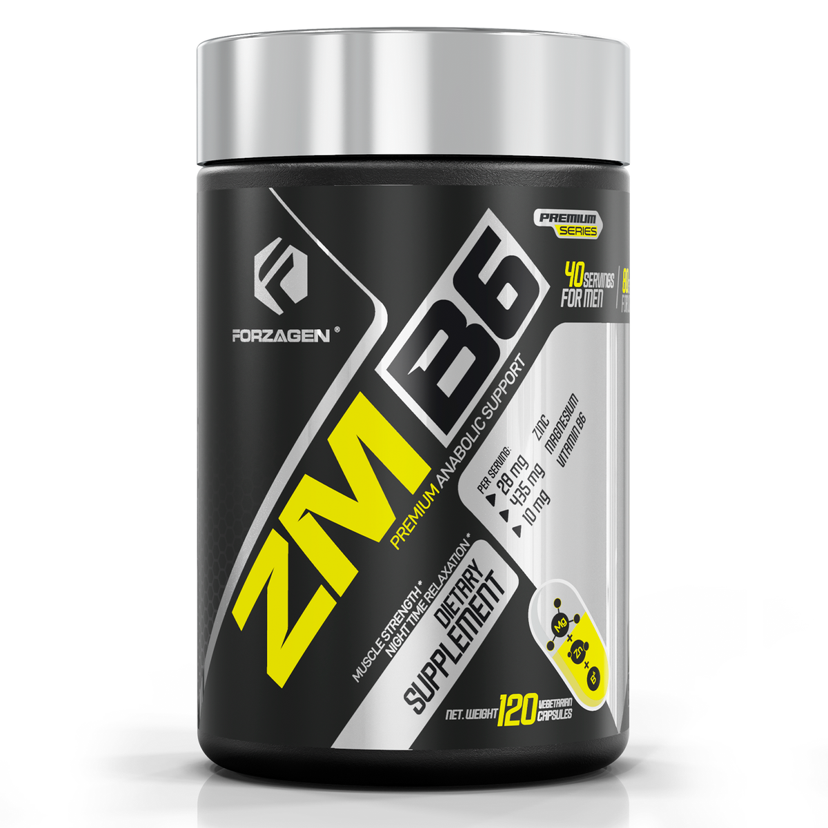 ZMB6 Premium Blend of Zinc, Magnesium, and Vitamin B6 120 Capsules ...