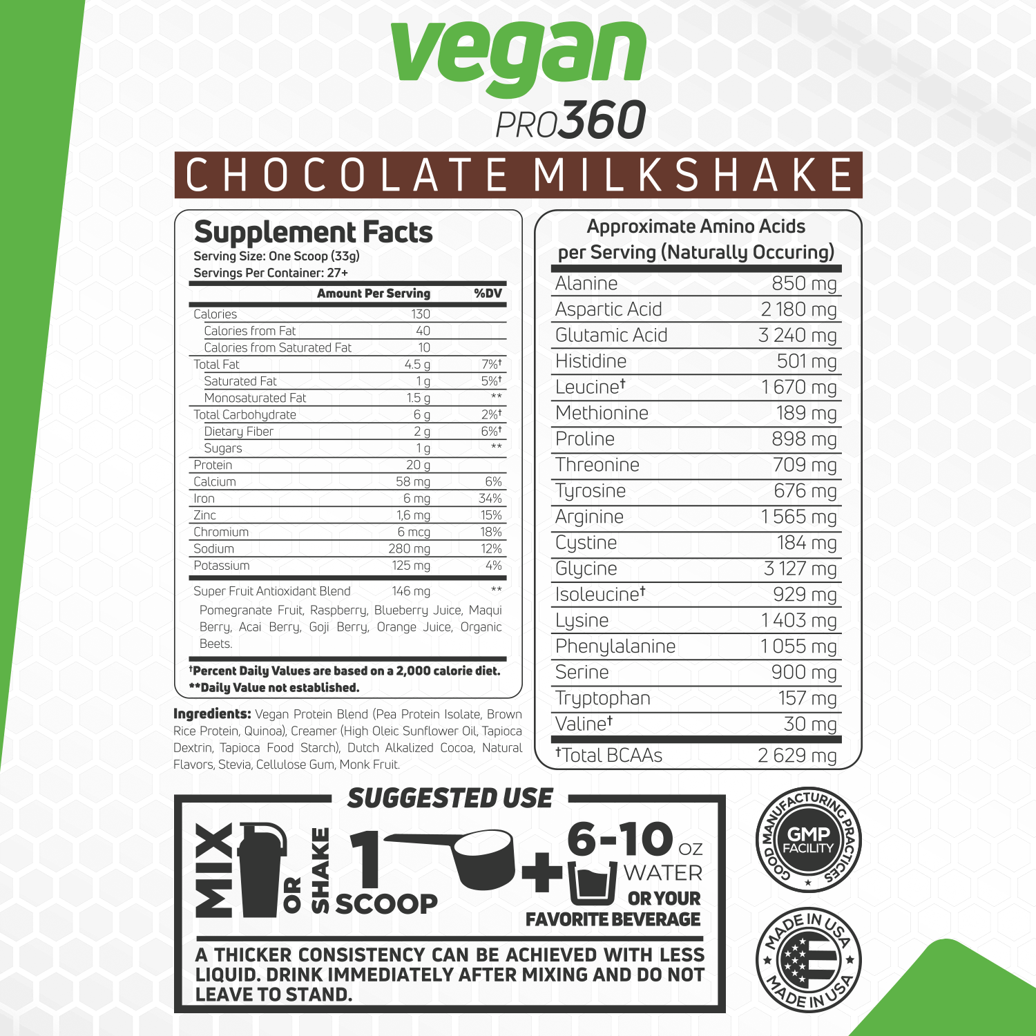 Vegan Protein Plant Based Pro 360🌱 NEW & IMPROVED FORMULA