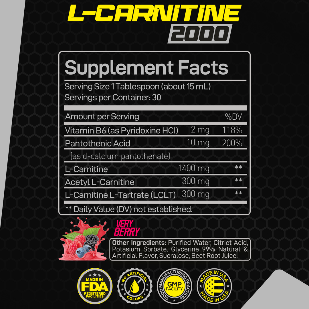 Forzagen L- Carnitine 2000 - Liquid L Carnitine with Vitamin