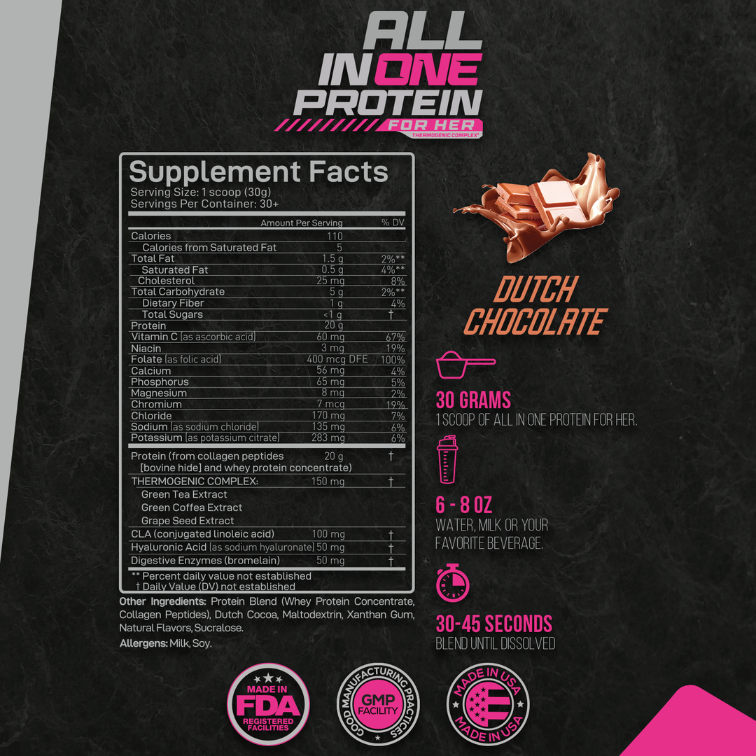 Protein Powder For Women - All in One for Her 2 Flavors Available
