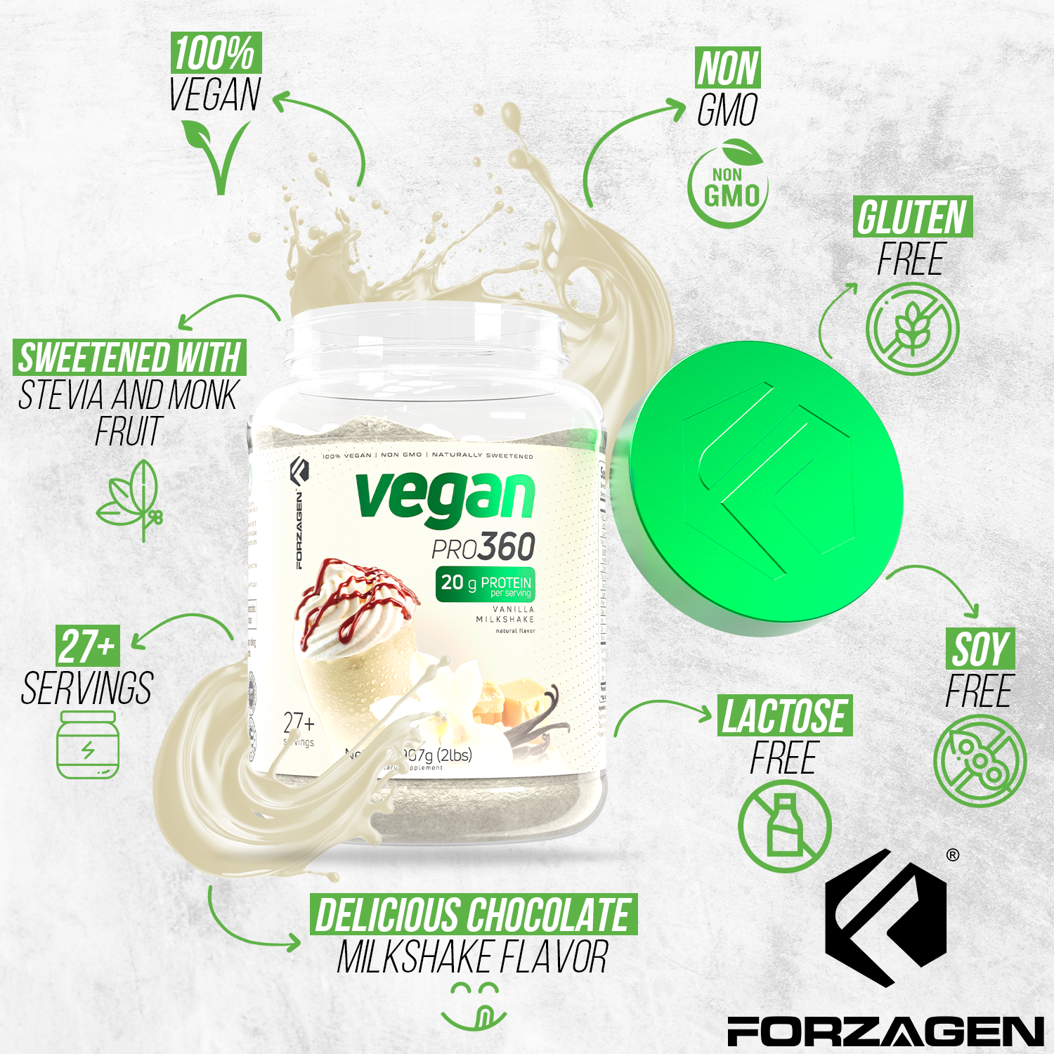 Vegan Protein Plant Based Pro 360🌱 NEW & IMPROVED FORMULA