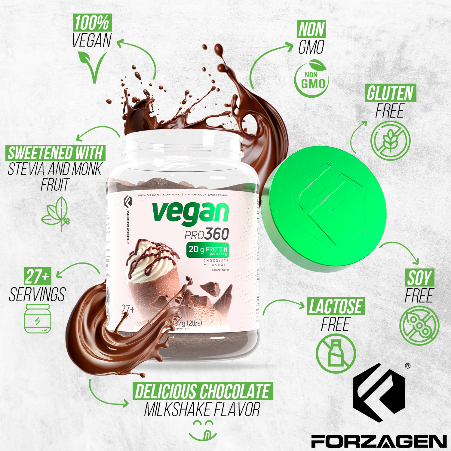 Vegan Protein Plant Based Pro 360🌱 NEW & IMPROVED FORMULA